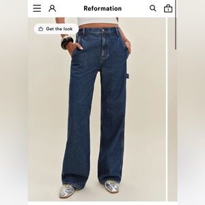 Reformation Diego Mid Rise Baggy Utility Jeans